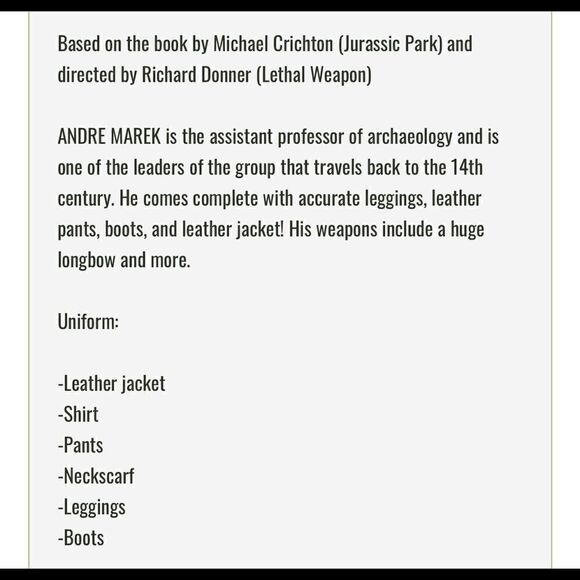 COPY - Dragon 12” Action Figure Toy Andre Marek from Timeline Gerard Butler - Picture 15 of 16